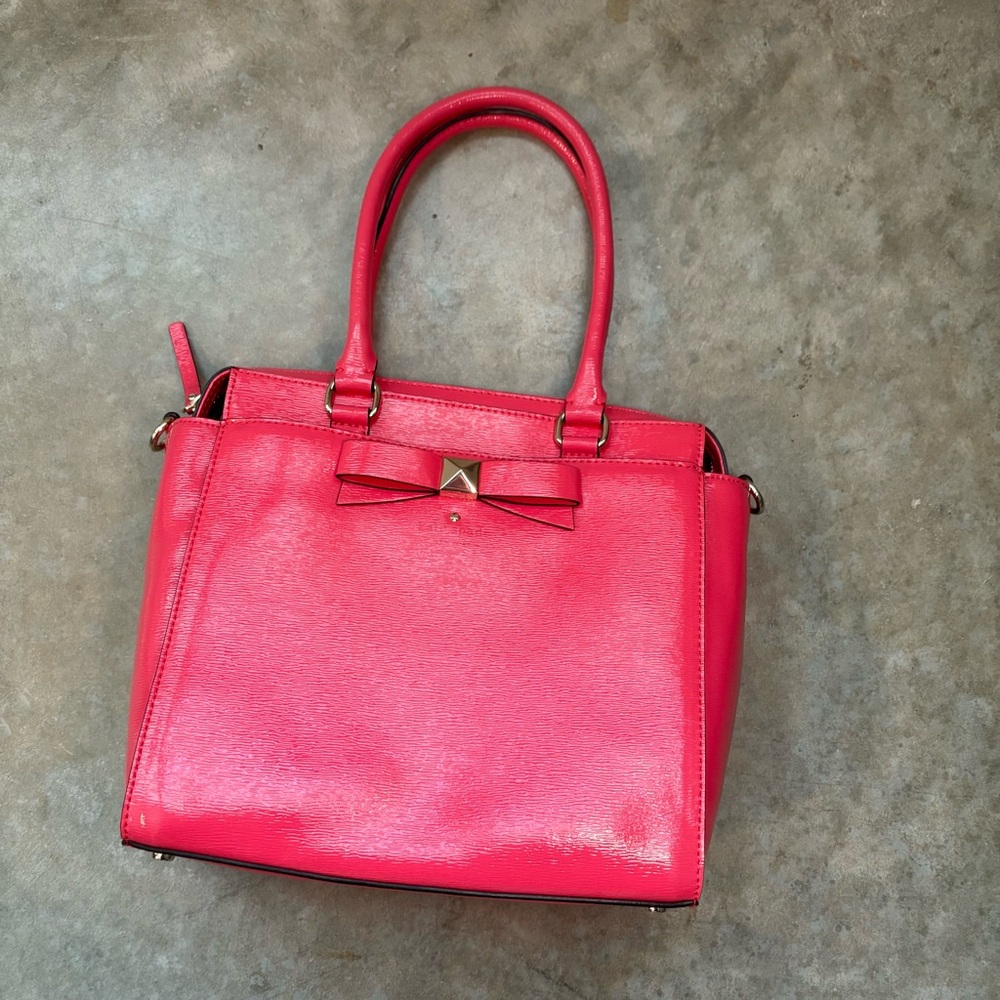 Kate Spade Beacon Court Garland Leather Satchel – Strawberry, NWOT